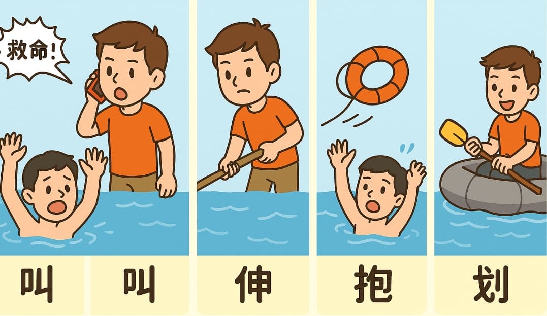 救溺五步怎麼用？「叫、叫、伸、拋、划」哪一步最重要？